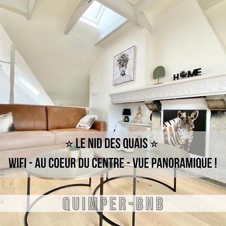 Le Nid Des Quais - Vue Panoramique Au Coeur De La Ville - Wifi - Entree Autonome Quimper Luaran gambar