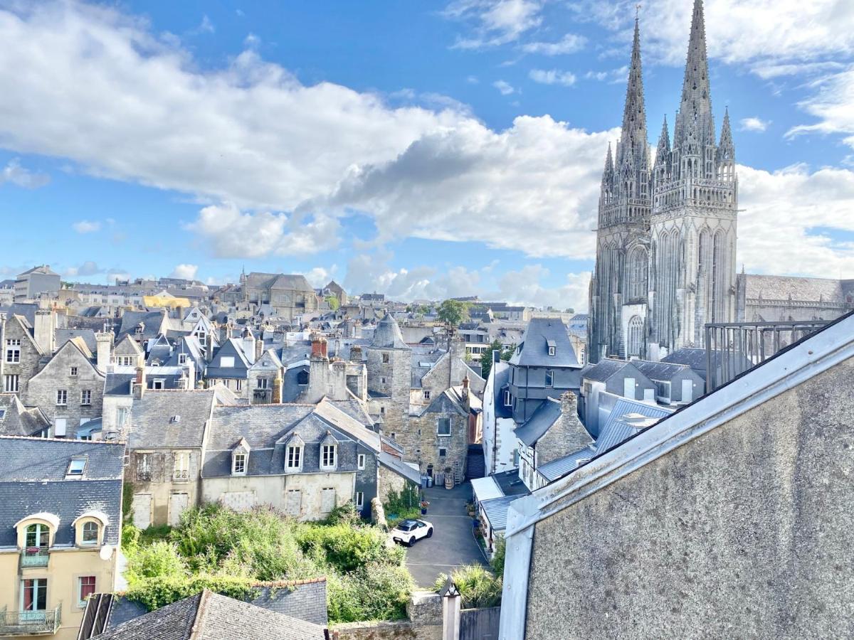 Le Nid Des Quais - Vue Panoramique Au Coeur De La Ville - Wifi - Entree Autonome Quimper Luaran gambar
