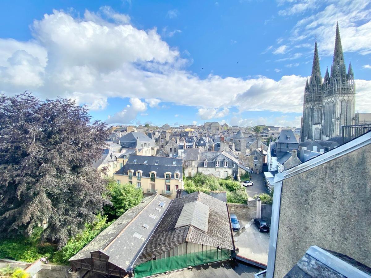 Le Nid Des Quais - Vue Panoramique Au Coeur De La Ville - Wifi - Entree Autonome Quimper Luaran gambar