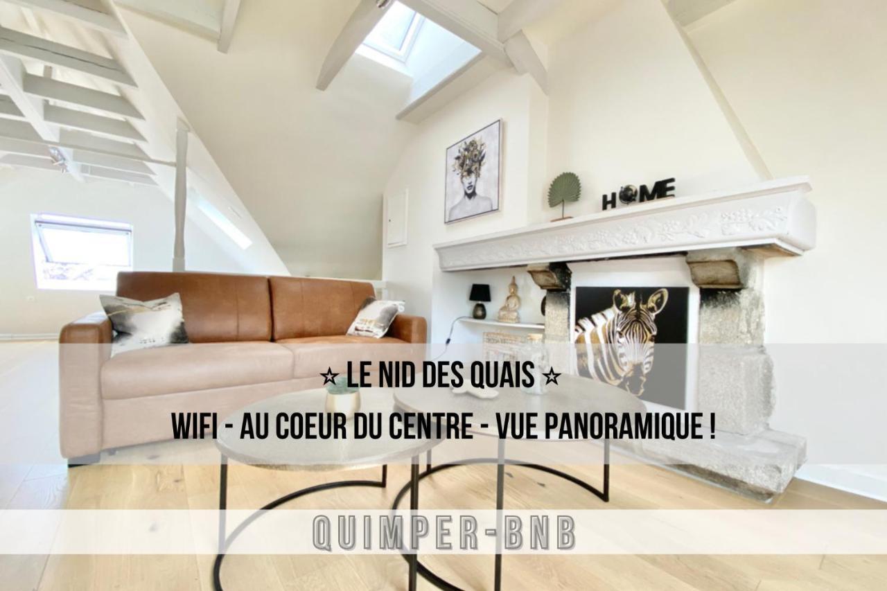 Le Nid Des Quais - Vue Panoramique Au Coeur De La Ville - Wifi - Entree Autonome Quimper Luaran gambar